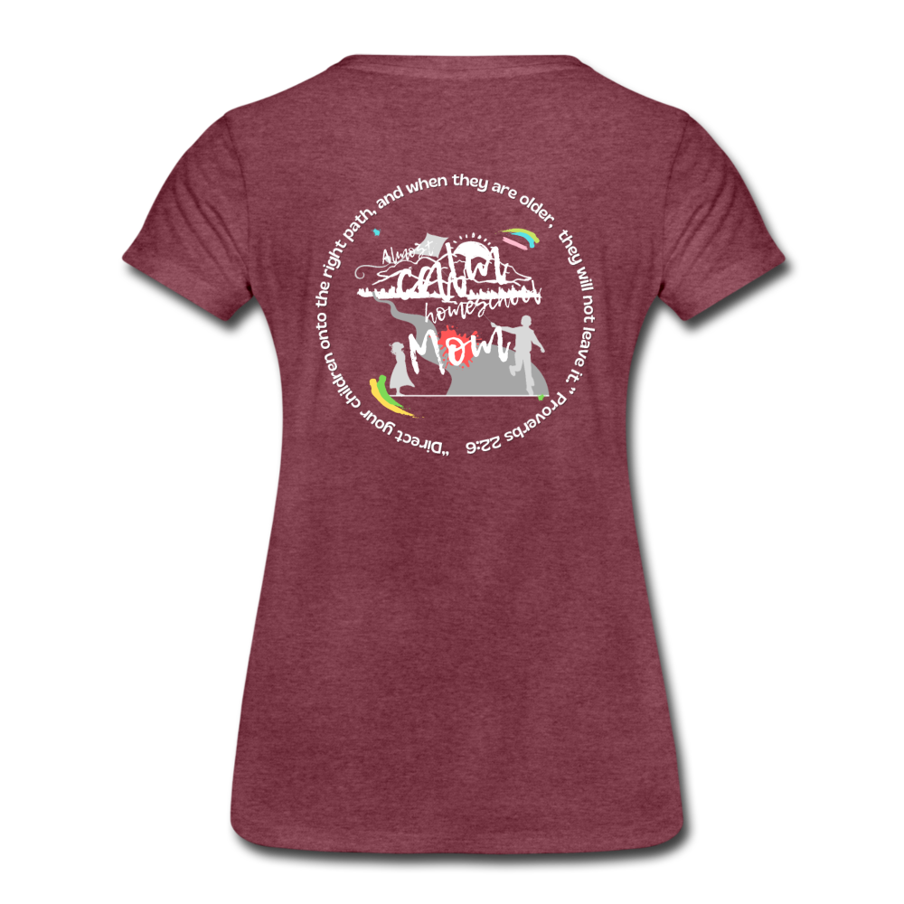 Almost Calm Homeschool Mom Women’s T-Shirt - heather burgundy