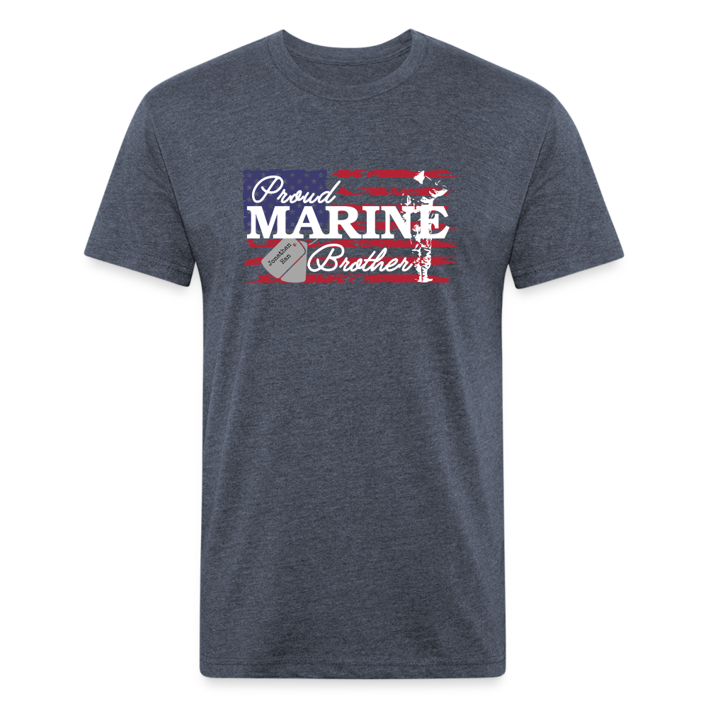 Proud Marine Brother - heather navy