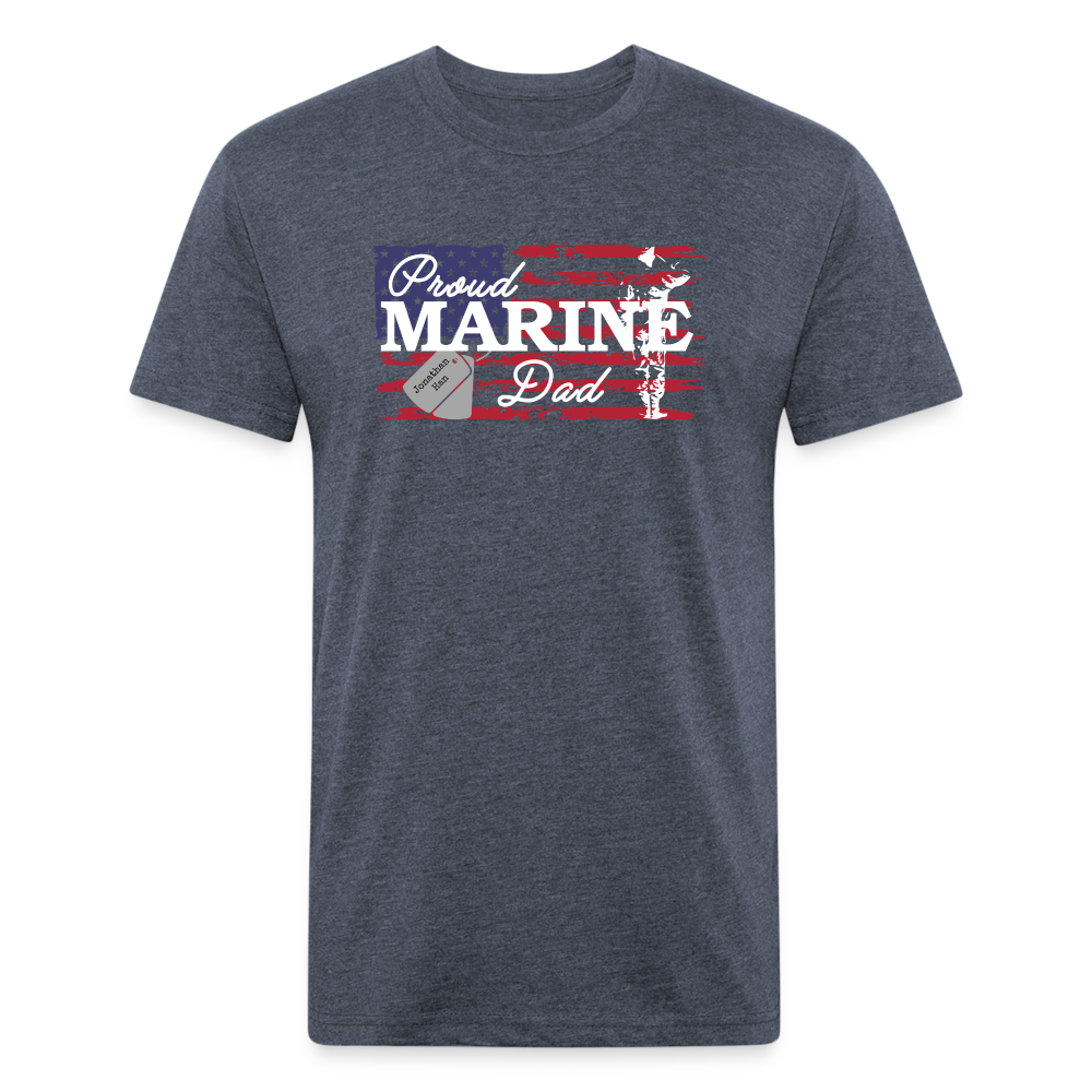 Proud Marine Dad - heather navy