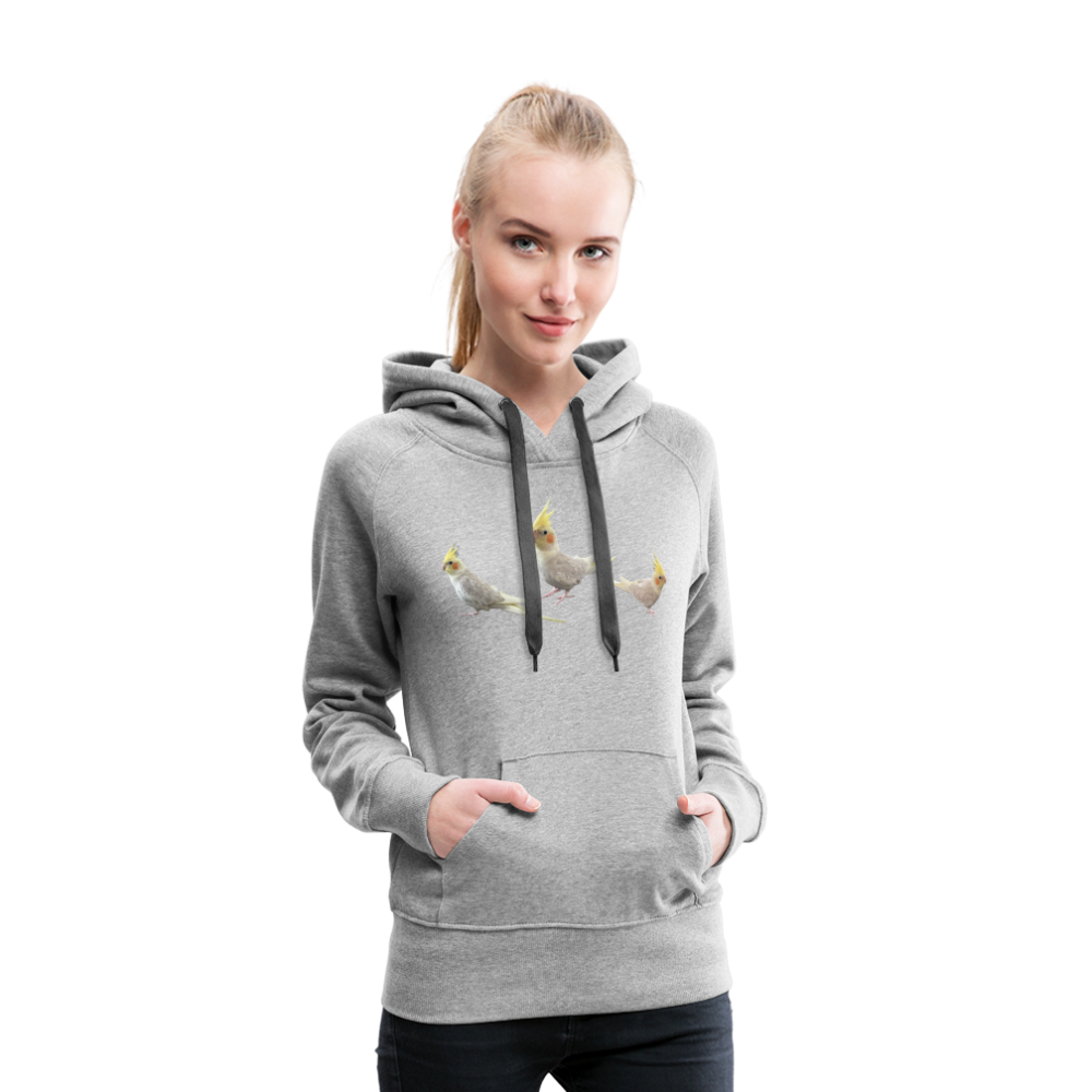 Women’s Premium Hoodie Picture Cockotiel - heather grey