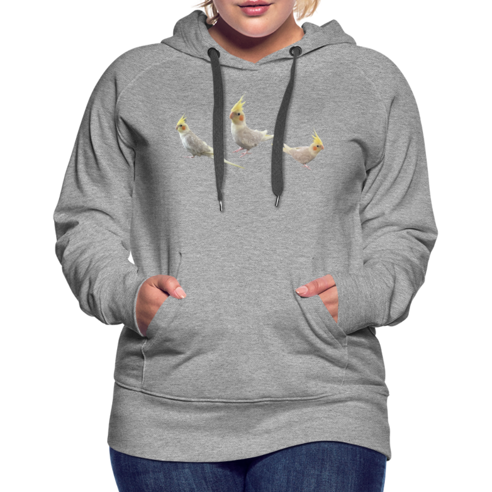 Women’s Premium Hoodie Picture Cockotiel - heather grey