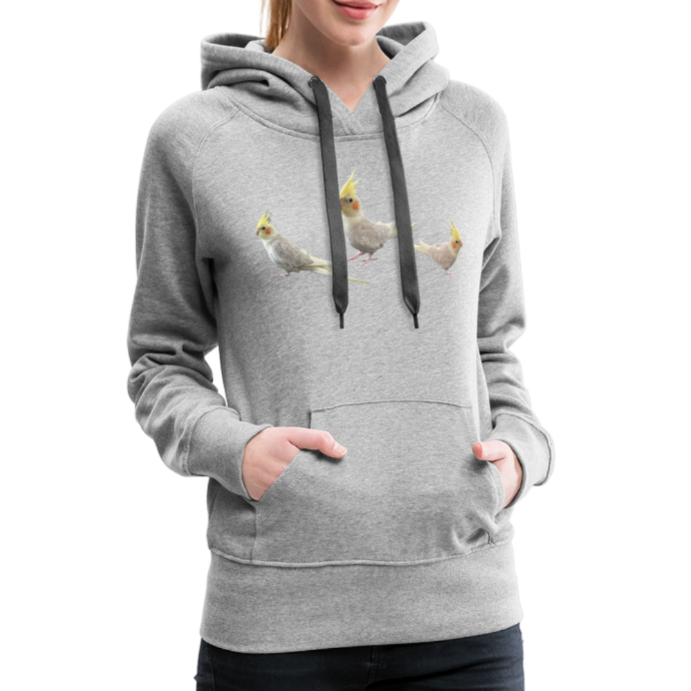 Women’s Premium Hoodie Picture Cockotiel - heather grey