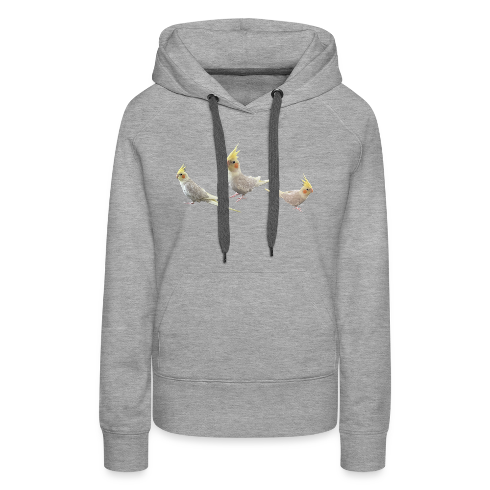 Women’s Premium Hoodie Picture Cockotiel - heather grey