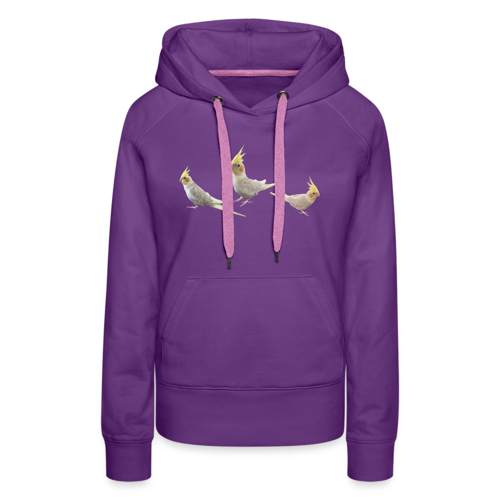 Women’s Premium Hoodie Picture Cockotiel - purple