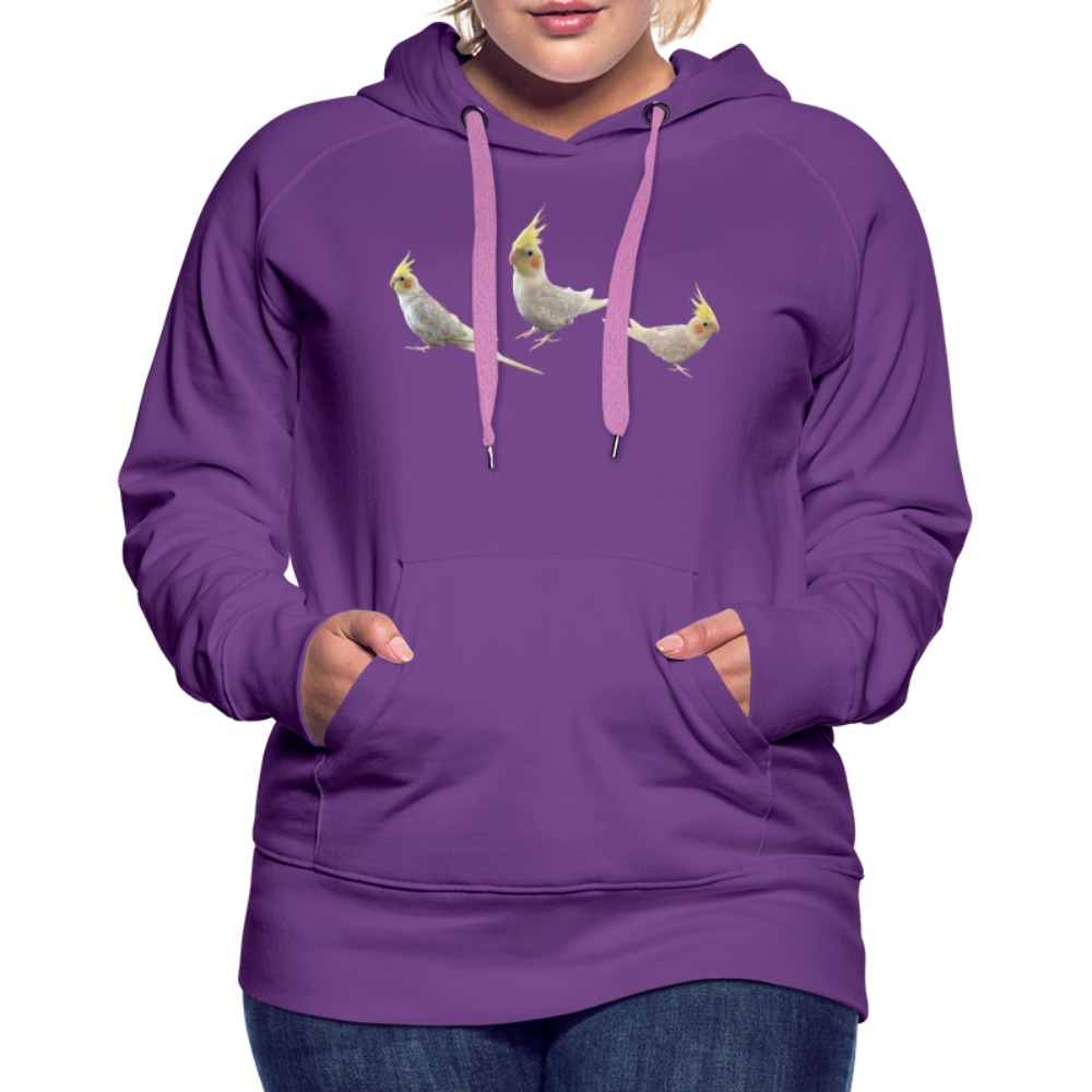 Women’s Premium Hoodie Picture Cockotiel - purple