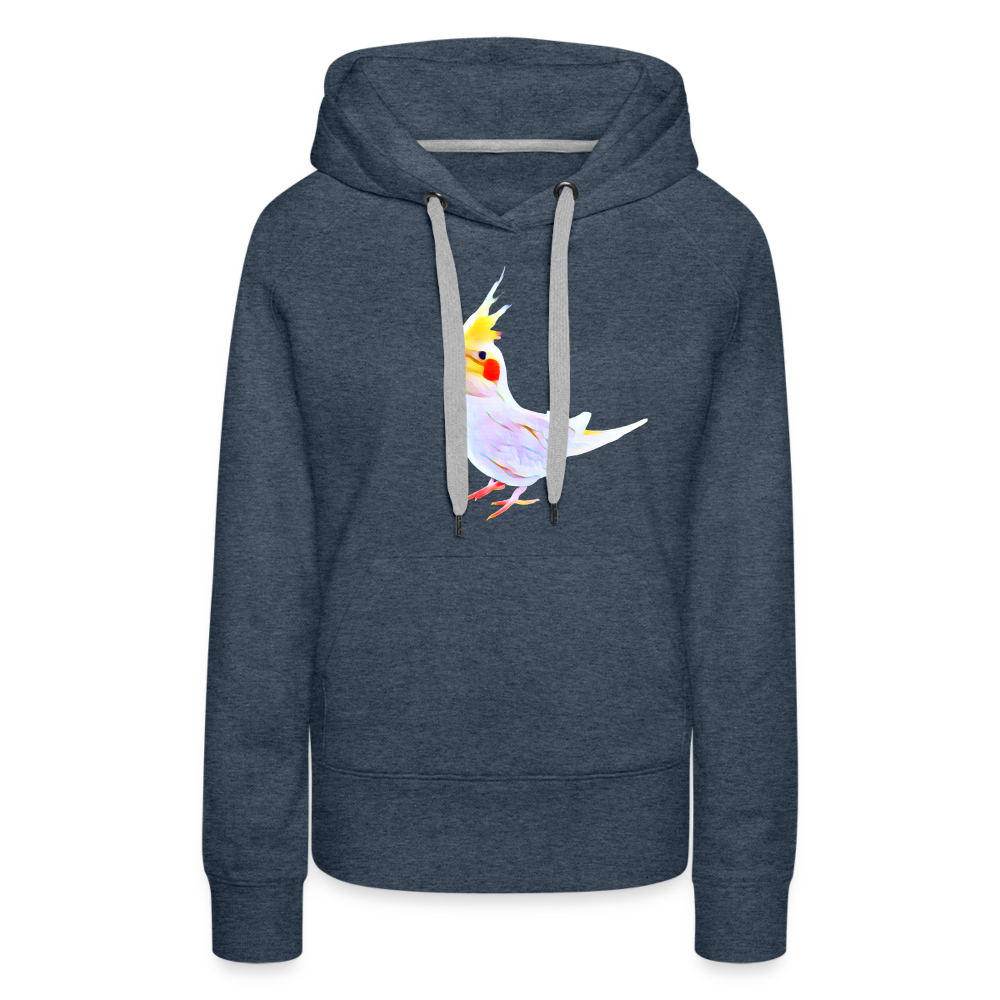 Women’s Premium Hoodie One Cockatiel - heather denim