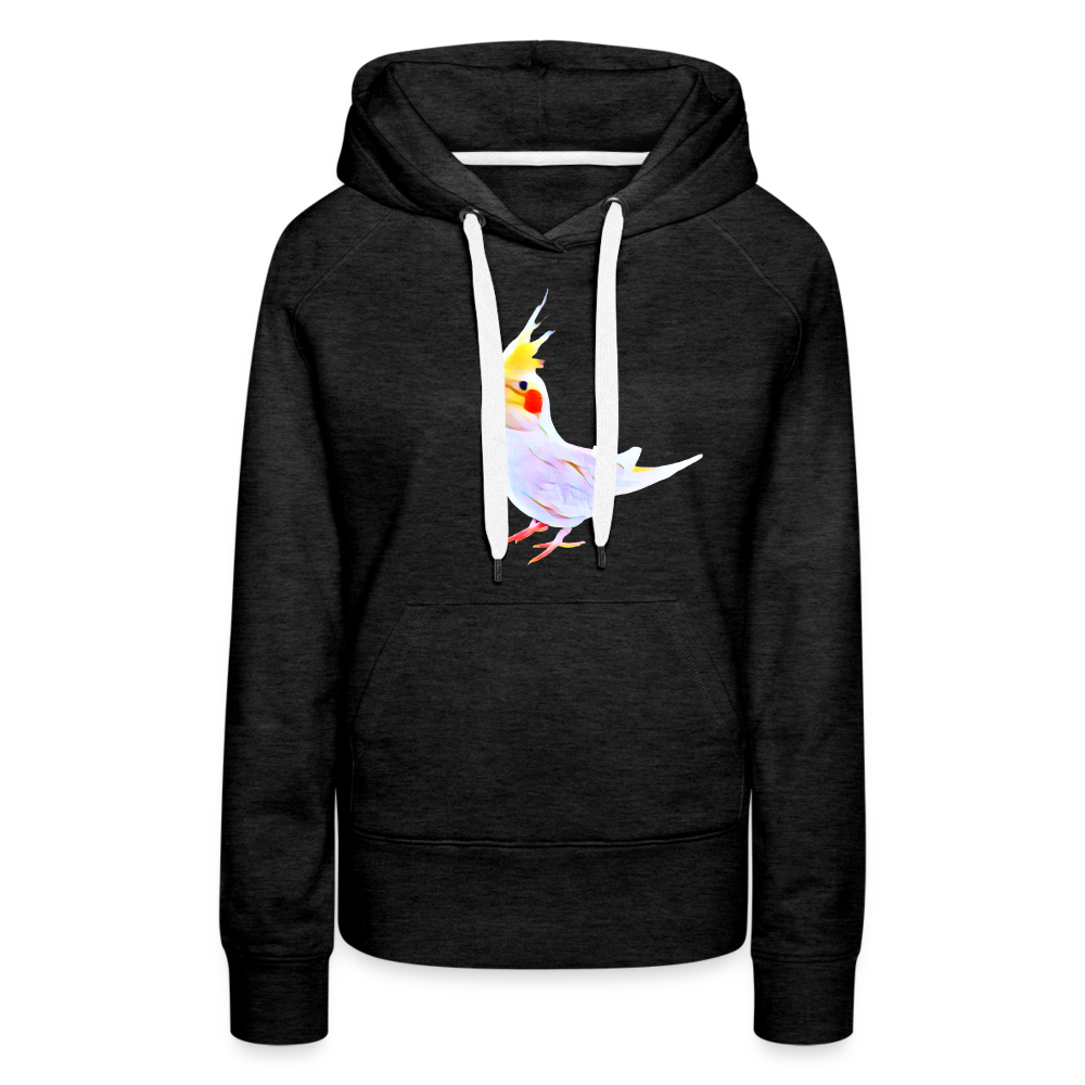 Women’s Premium Hoodie One Cockatiel - charcoal grey