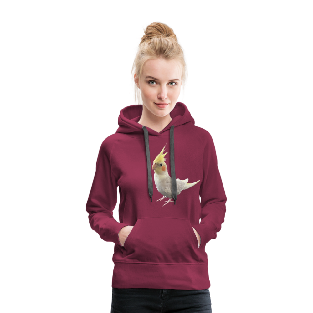 Women’s Premium Hoodie One picture Cockatiel - burgundy