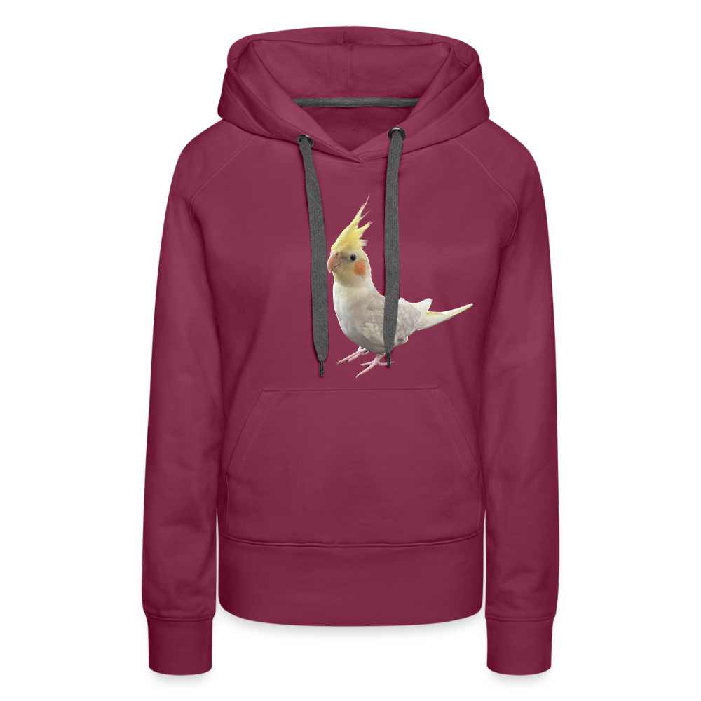 Women’s Premium Hoodie One picture Cockatiel - burgundy