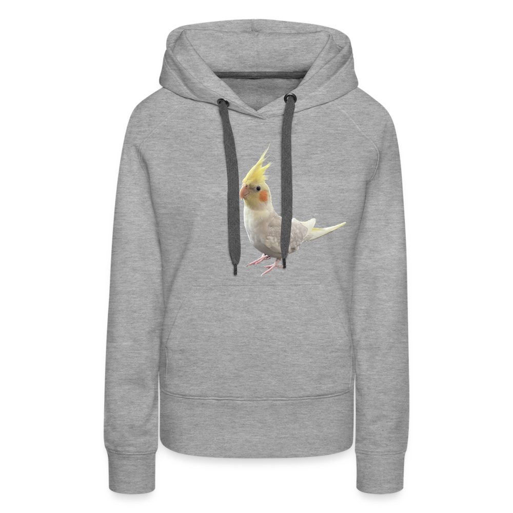 Women’s Premium Hoodie One picture Cockatiel - heather grey