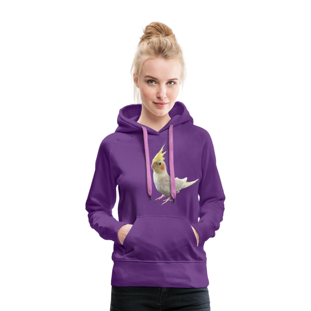 Women’s Premium Hoodie One picture Cockatiel - purple