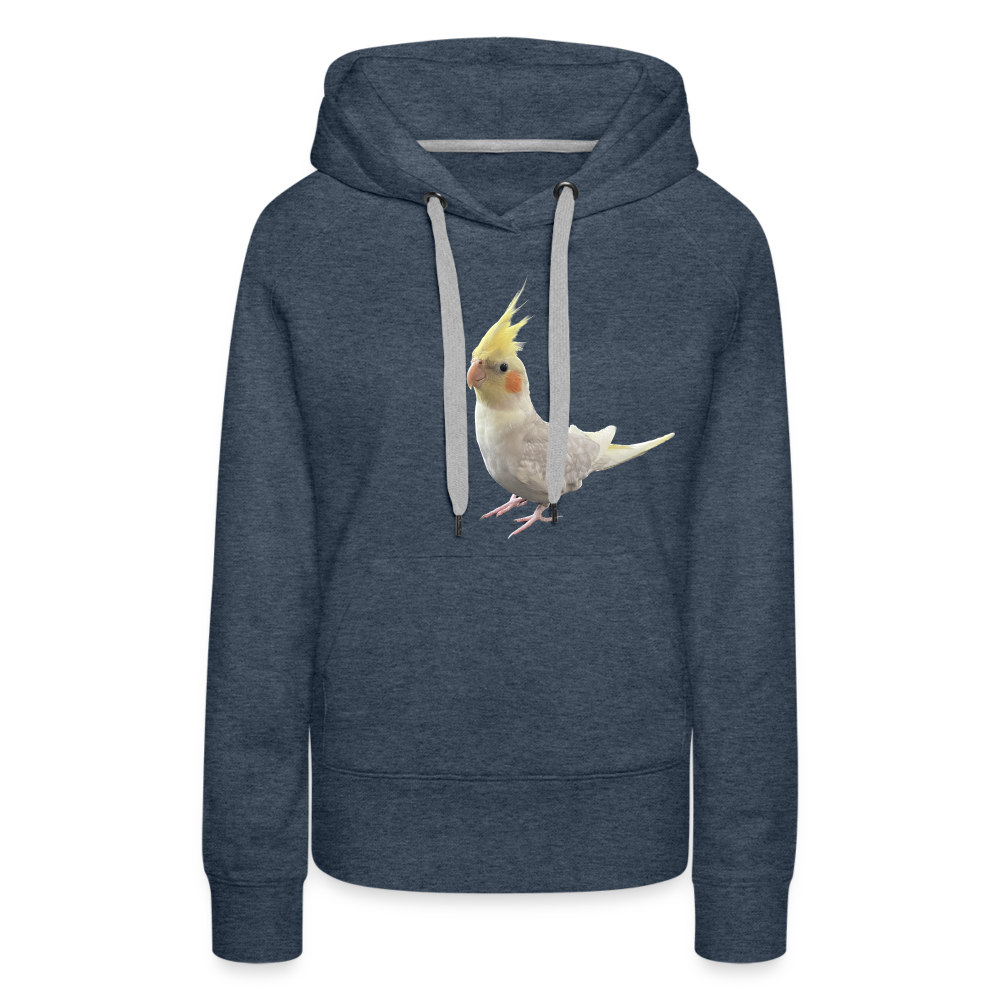 Women’s Premium Hoodie One picture Cockatiel - heather denim