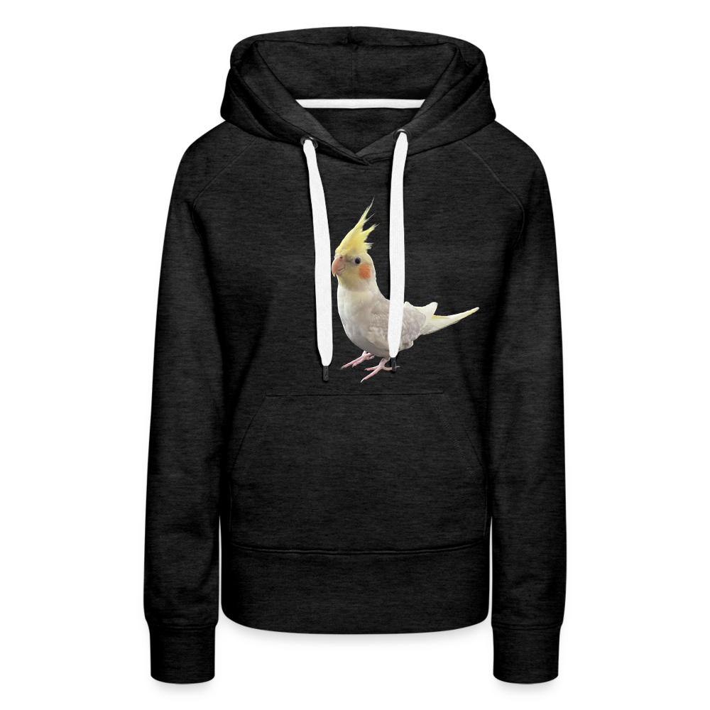 Women’s Premium Hoodie One picture Cockatiel - charcoal grey